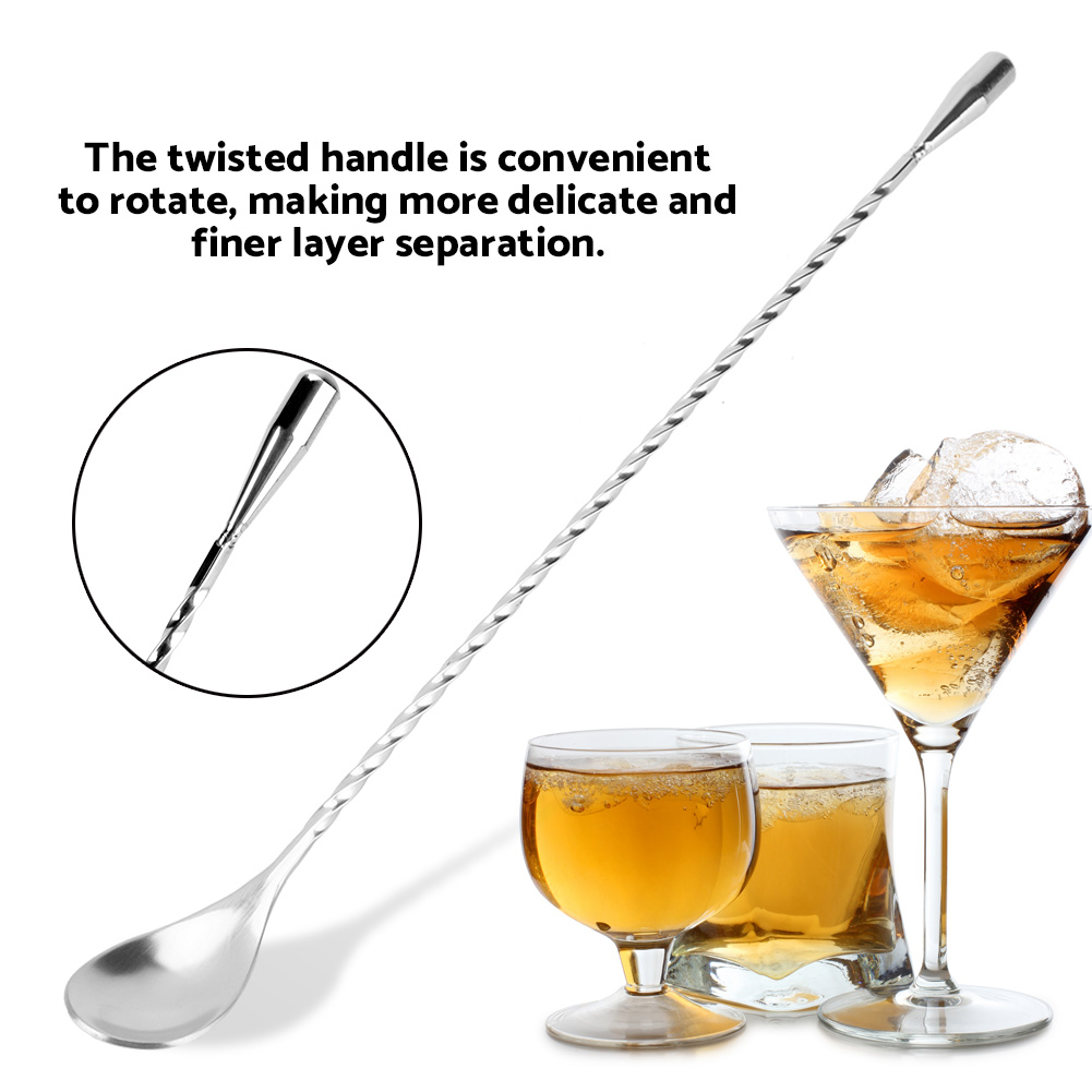 Bar Spoon Twisted - Cuillère de bar en acier inoxydable,