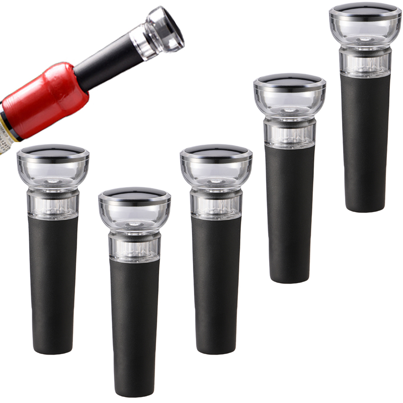 Wine Preservation Pump - Pompe à vide noire réutilisable, bouchon