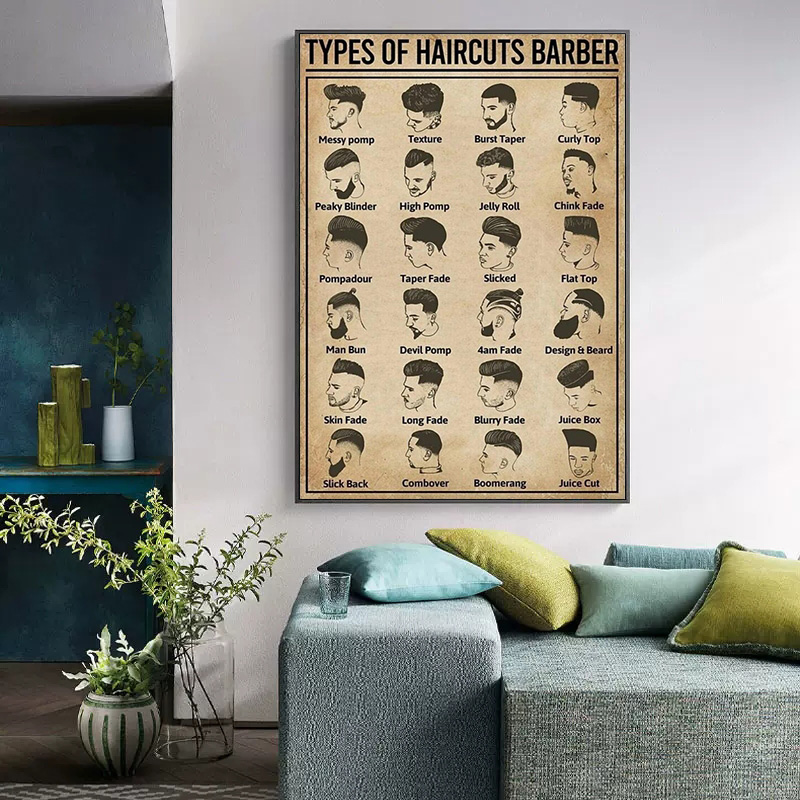 Affiche de barbier sur les typ - Home Barbershop avis et prix
