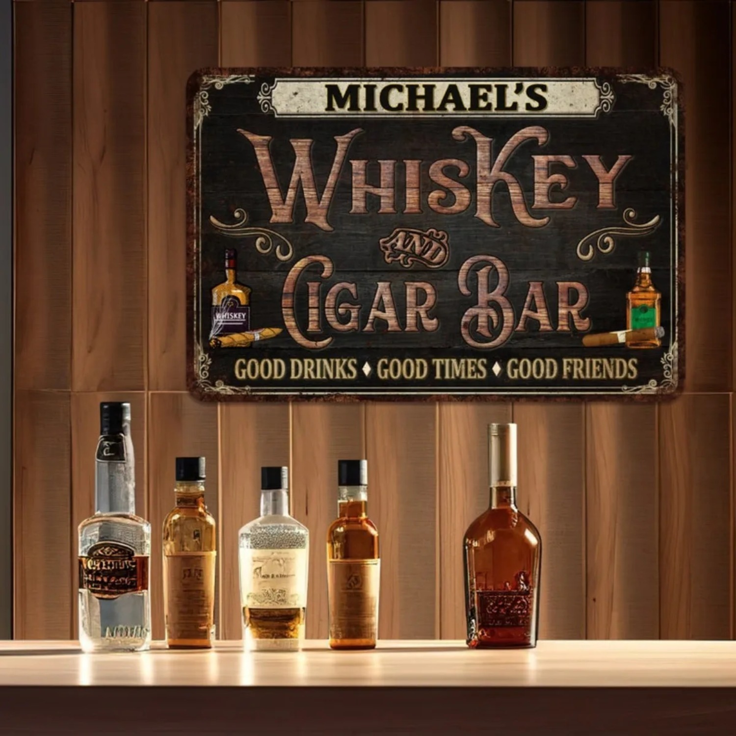 Panneau de bar vintage personn - Home Bar Signs avis et prix