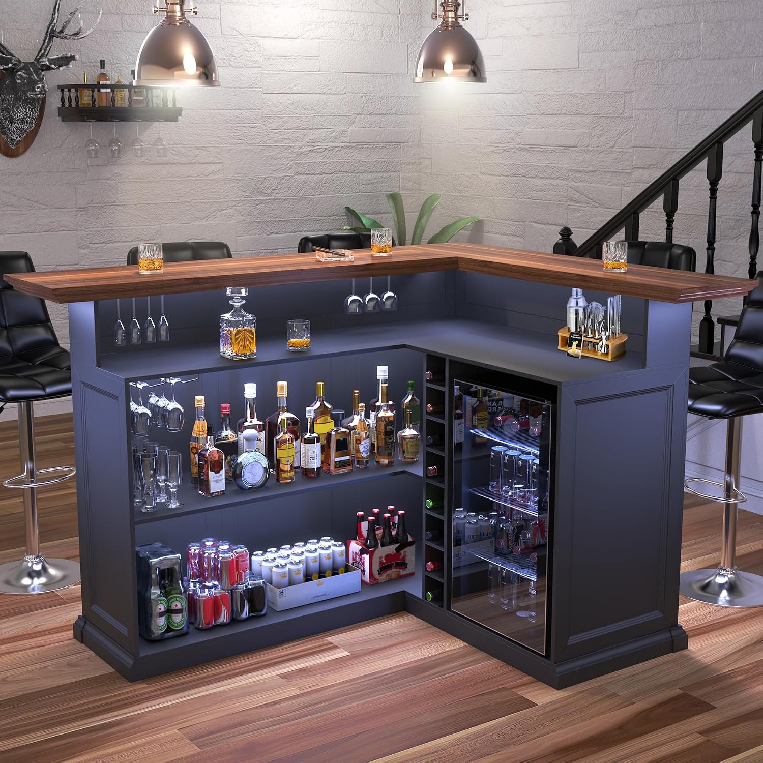 Meuble bar en L pour la maison - Home Bar Lounge avis et prix