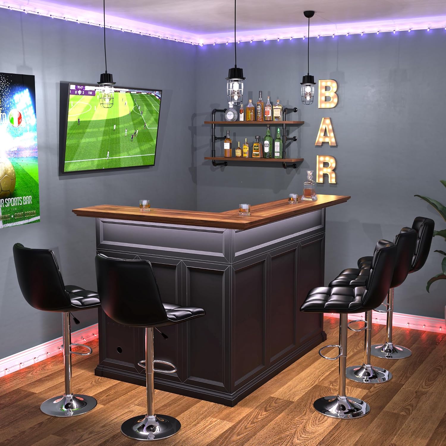 Meuble bar en L pour la maison - Home Bar Lounge avis et prix