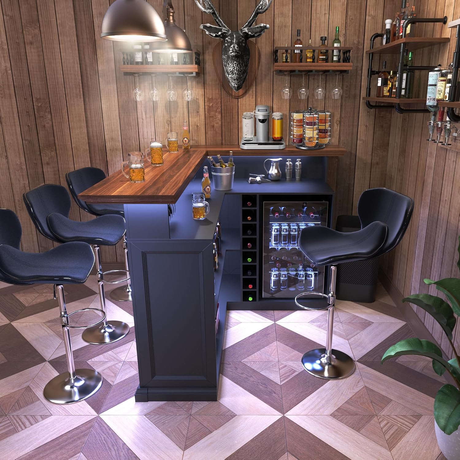 Meuble bar en L pour la maison - Home Bar Lounge avis et prix