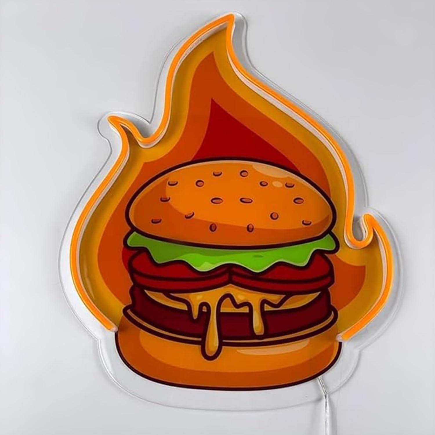 Enseigne néon LED Burger, Lumi - Home Bar Signs avis et prix